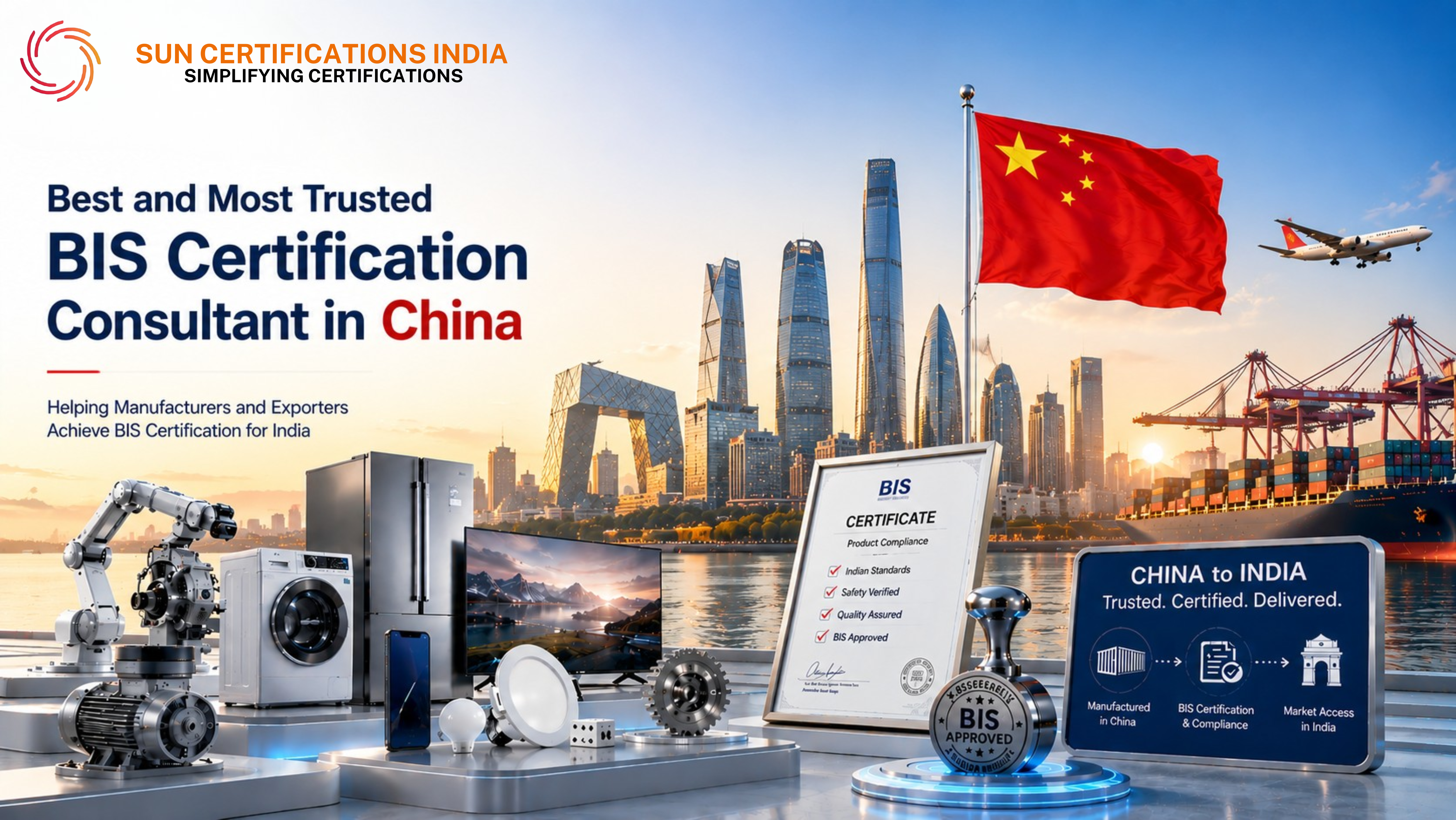 BIS Certification Consultant for Chinese Manufacturers – Sun Certifications India BIS Certification Consultant for Chinese Manufacturers – Sun Certifications India